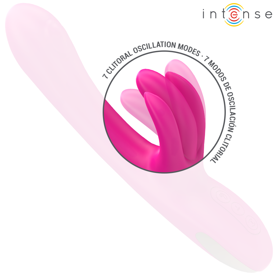 INTENSE - VIBRATORE MULTIFUNZIONE CONIGLIO BRITNEY 23 CM ROSA – Vibratori di coniglio – foto 6