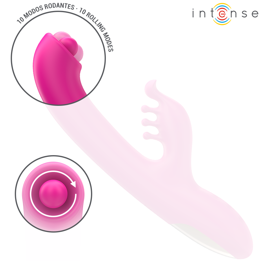 INTENSE - CHRISTINA VIBRATORE MULTIFUNZIONE RABBIT 22,5 CM ROSA – Vibratori di coniglio – foto 6