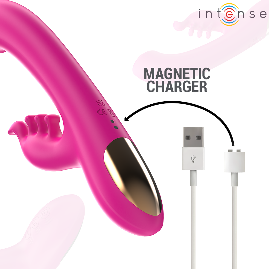 INTENSE - CHRISTINA VIBRATORE MULTIFUNZIONE RABBIT 22,5 CM ROSA – Vibratori di coniglio – foto 7