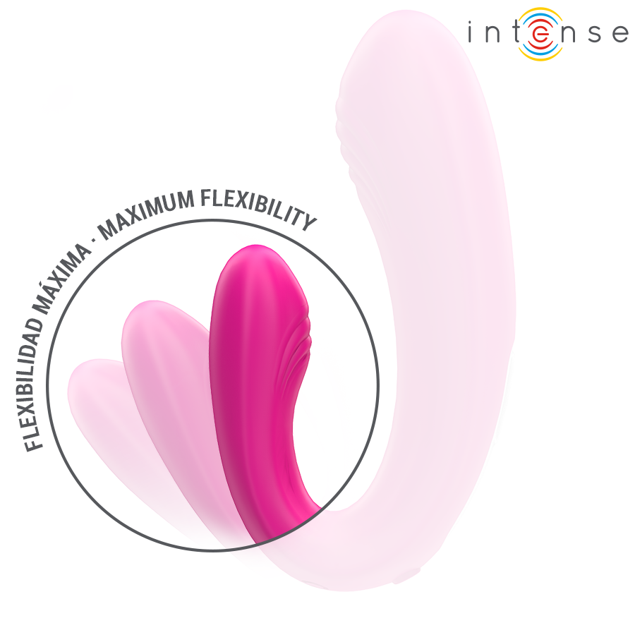 INTENSE - JANET DUAL STIMOLATORE E VIBRATORE A FORMA DI U CON TELECOMANDO ROSA – Vibratore per coppie UD – foto 6
