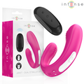 INTENSE - JANET DUAL STIMOLATORE E VIBRATORE A FORMA DI U CON TELECOMANDO ROSA – Vibratore per coppie UD