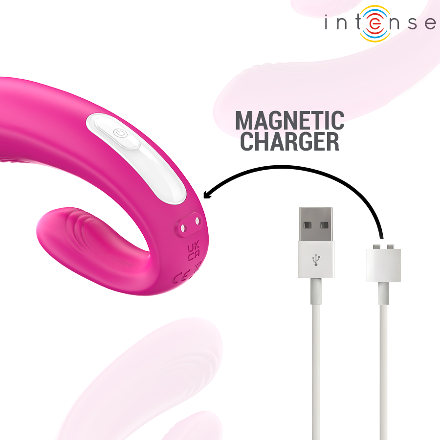 INTENSE - JANET DUAL STIMOLATORE E VIBRATORE A FORMA DI U CON TELECOMANDO ROSA – Vibratore per coppie UD – foto 8