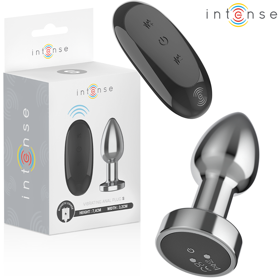 INTENSE - PLUG ANALE 10 VIBRAZIONI METALLO CON TELECOMANDO S – Tappi anali