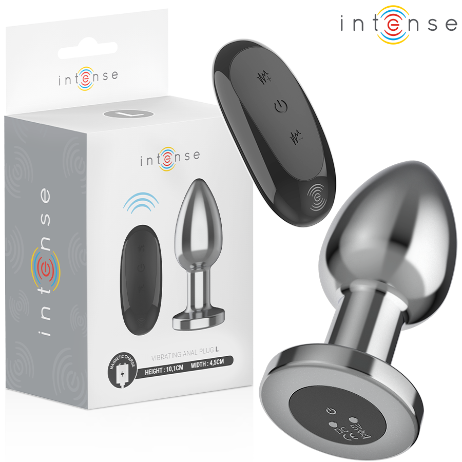 INTENSE - PLUG ANALE 10 VIBRAZIONI METALLO CON TELECOMANDO L – Tappi anali