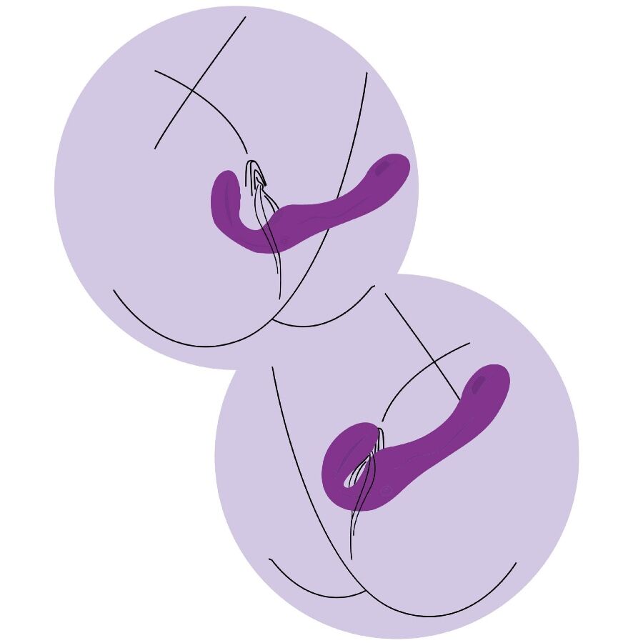 XOCOON - VIBRATORE 2 IN 1 STRAPLESS STRAP-ON CON TELECOMANDO VIOLA – Vibratori di coniglio – foto 14