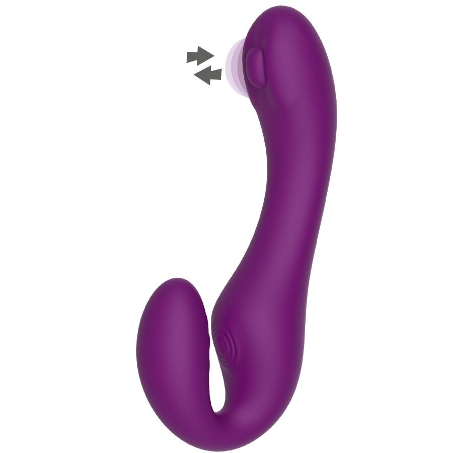 XOCOON - VIBRATORE 2 IN 1 STRAPLESS STRAP-ON CON TELECOMANDO VIOLA – Vibratori di coniglio – foto 7