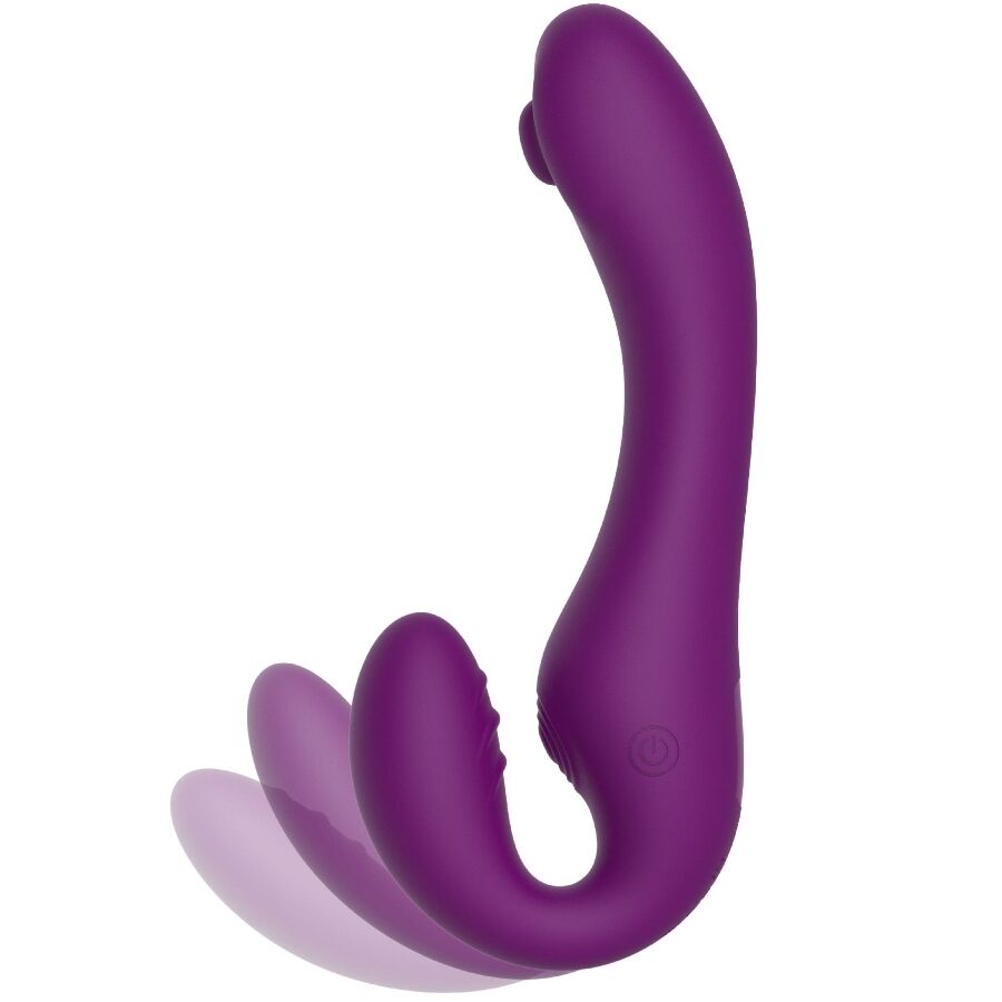 XOCOON - VIBRATORE 2 IN 1 STRAPLESS STRAP-ON CON TELECOMANDO VIOLA – Vibratori di coniglio – foto 4