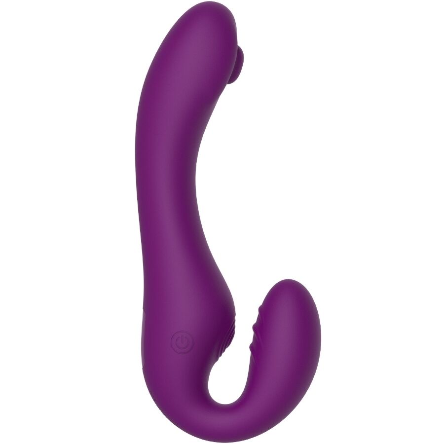 XOCOON - VIBRATORE 2 IN 1 STRAPLESS STRAP-ON CON TELECOMANDO VIOLA – Vibratori di coniglio – foto 10
