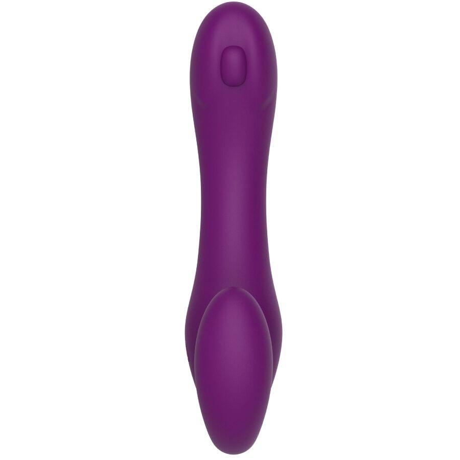 XOCOON - VIBRATORE 2 IN 1 STRAPLESS STRAP-ON CON TELECOMANDO VIOLA – Vibratori di coniglio – foto 3