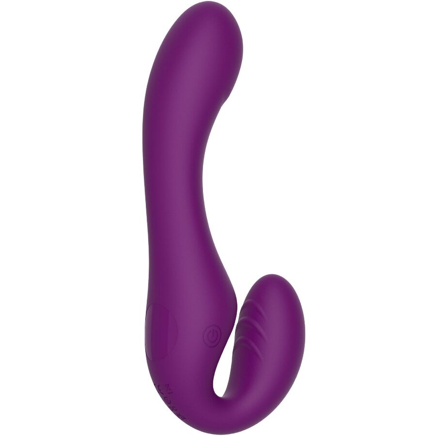 XOCOON - VIBRATORE 2 IN 1 STRAPLESS STRAP-ON CON TELECOMANDO VIOLA – Vibratori di coniglio – foto 11
