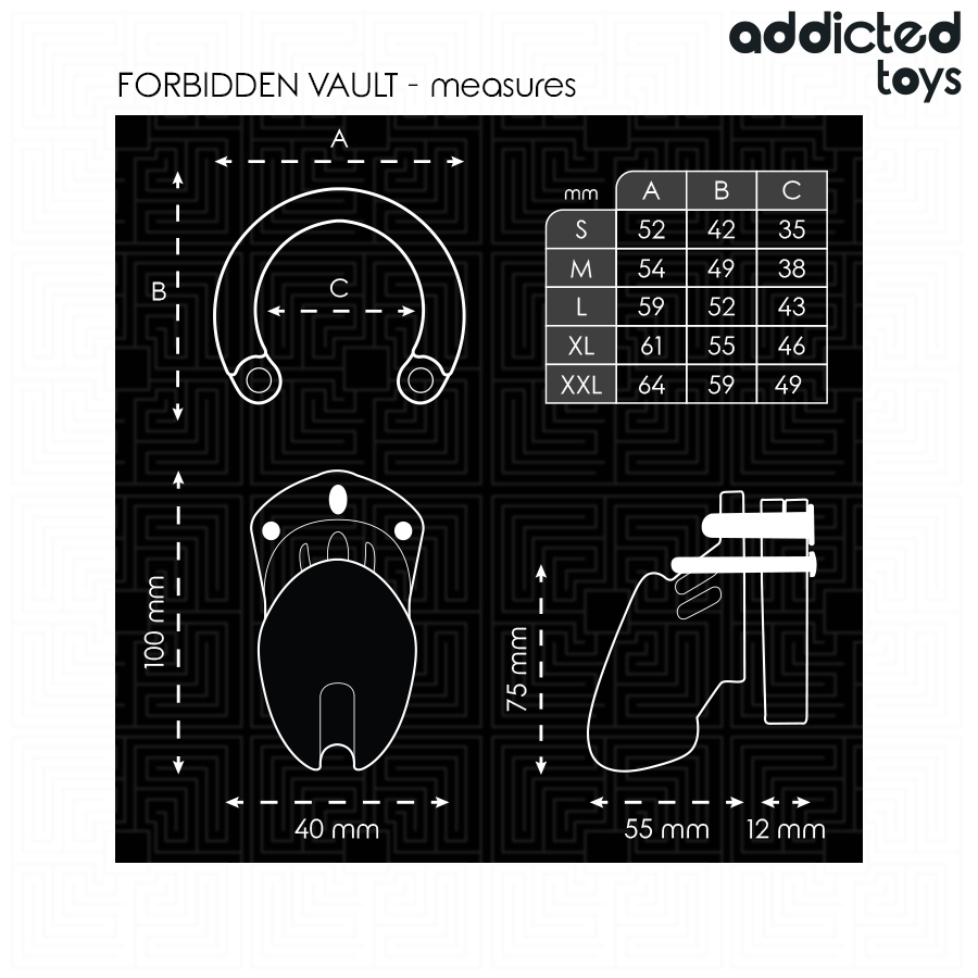 ADDICTED TOYS LOCKED - GABBIA PER PENE FORBIDDEN VAULT 10 CM – Gabbie per pene BDSM – foto 5