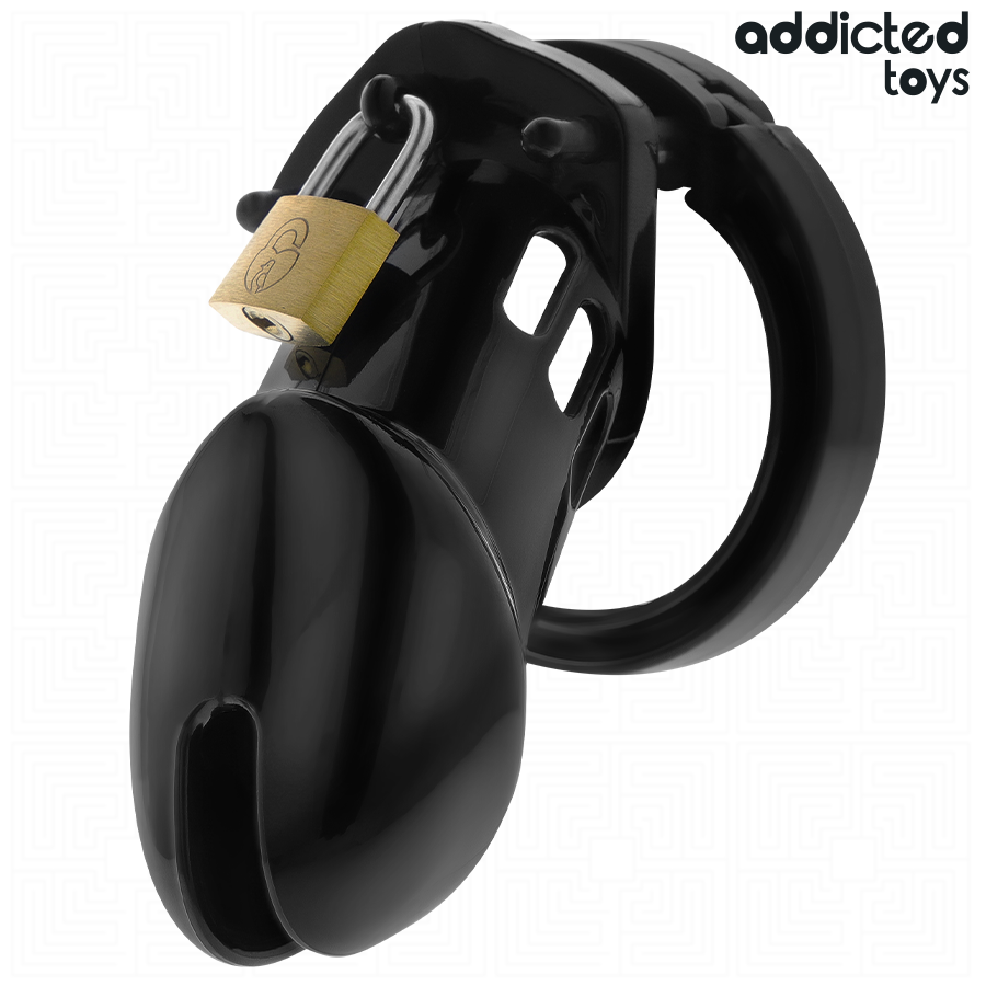 ADDICTED TOYS LOCKED - GABBIA PER PENE OBSIDIAN HOLD TAGLIA M – Gabbie per pene BDSM – foto 2
