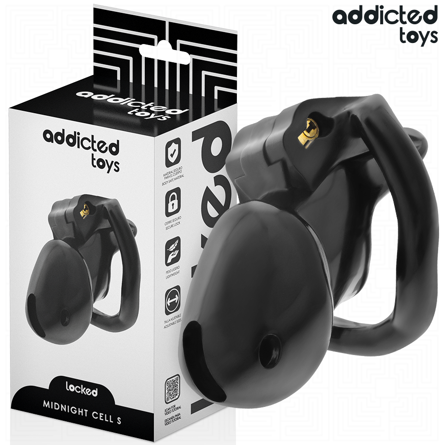 ADDICTED TOYS LOCKED - MINDNIGHT CELL GABBIA PER PENE TAGLIA S – Gabbie per pene BDSM