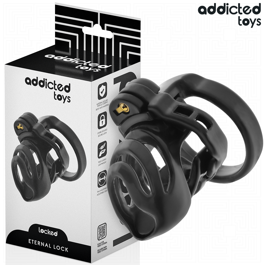 ADDICTED TOYS LOCKED - GABBIA PER PENE CON BLOCCAGGIO ETERNO 9 CM – Gabbie per pene BDSM