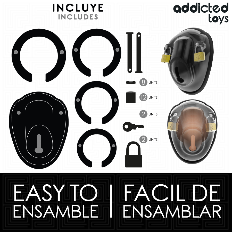 ADDICTED TOYS LOCKED - GABBIA PER PENE SENZA CHIAVE 11,5 CM – Gabbie per pene BDSM – foto 4