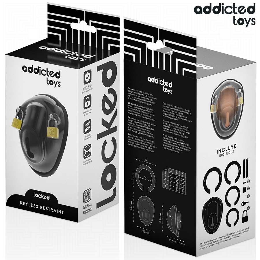 ADDICTED TOYS LOCKED - GABBIA PER PENE SENZA CHIAVE 11,5 CM – Gabbie per pene BDSM – foto 6