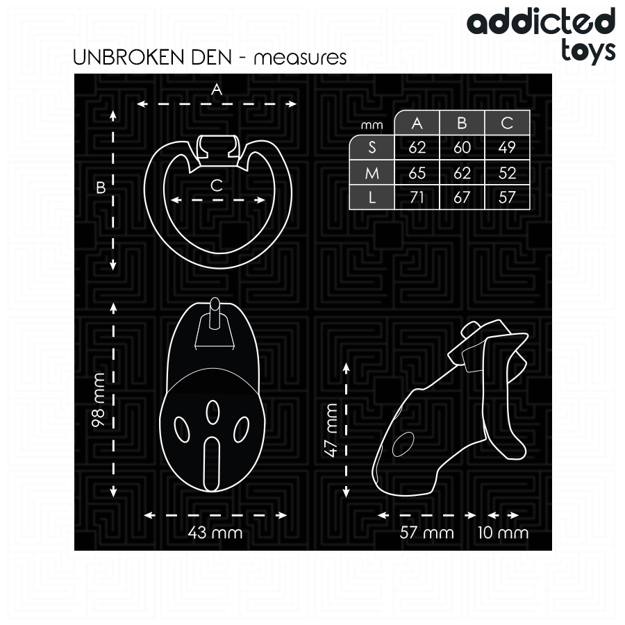 ADDICTED TOYS LOCKED - GABBIA PER PENE DEN NON ROTTURA 9,8 CM – Gabbie per pene BDSM – foto 5