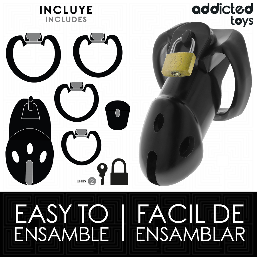 ADDICTED TOYS LOCKED - GABBIA PER PENE DEN NON ROTTURA 9,8 CM – Gabbie per pene BDSM – foto 4