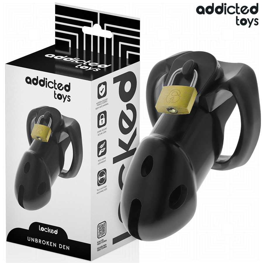 ADDICTED TOYS LOCKED - GABBIA PER PENE DEN NON ROTTURA 9,8 CM – Gabbie per pene BDSM