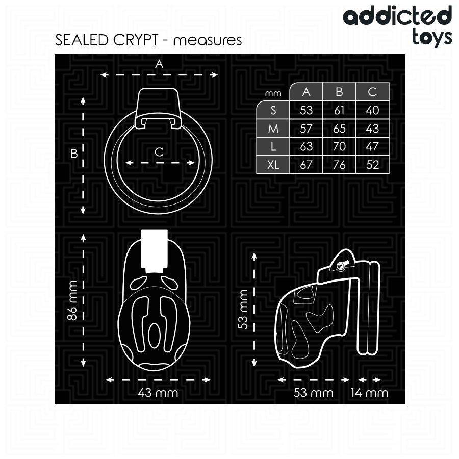 ADDICTED TOYS LOCKED - GABBIA PER PENE SIGILLATA CRYPT 8 CM – Gabbie per pene BDSM – foto 5