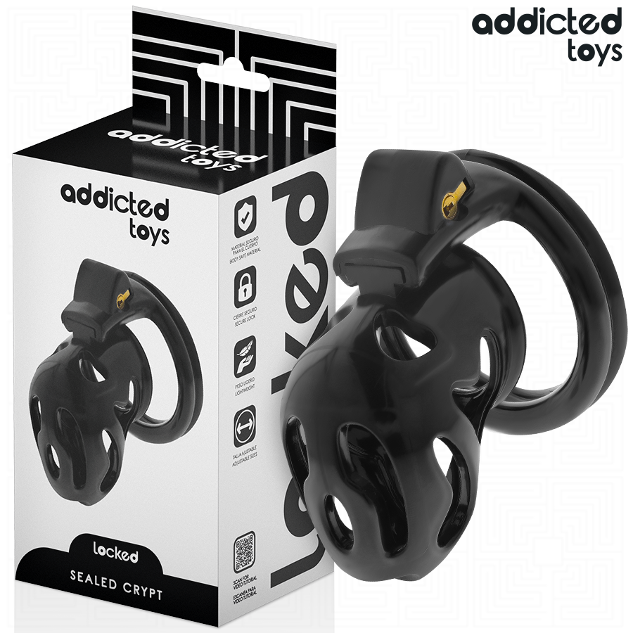 ADDICTED TOYS LOCKED - GABBIA PER PENE SIGILLATA CRYPT 8 CM – Gabbie per pene BDSM