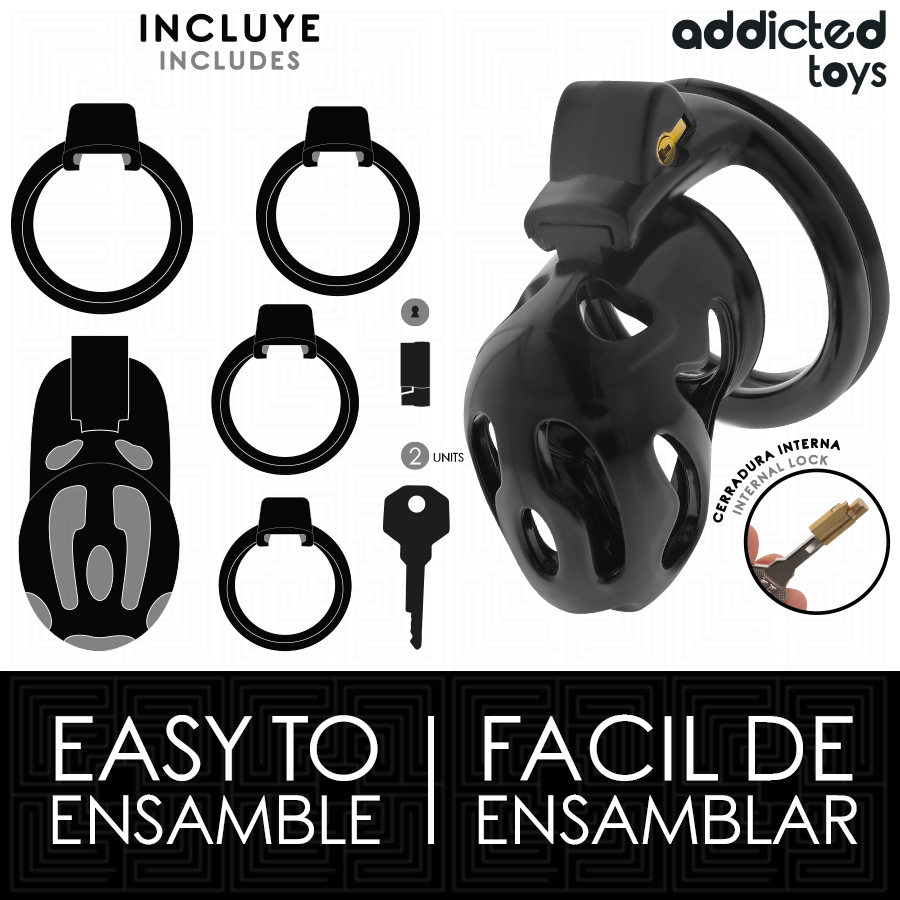ADDICTED TOYS LOCKED - GABBIA PER PENE SIGILLATA CRYPT 8 CM – Gabbie per pene BDSM – foto 4