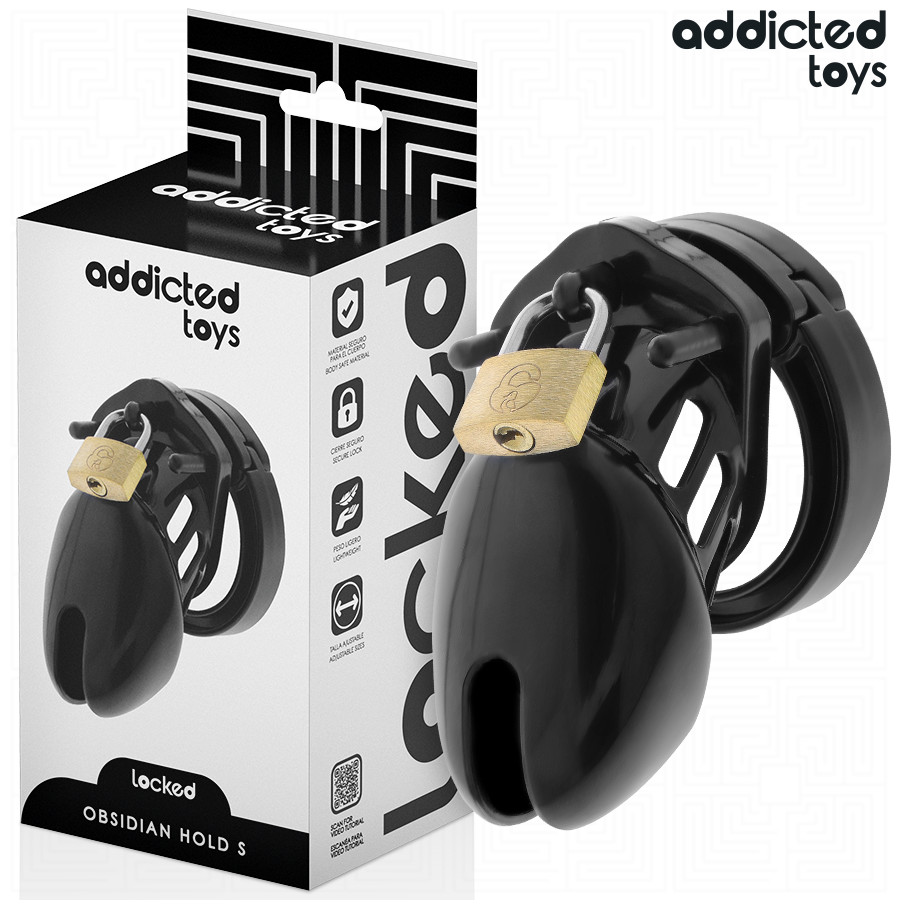 ADDICTED TOYS LOCKED - GABBIA PER PENE OBSIDIAN HOLD TAGLIA S – Gabbie per pene BDSM