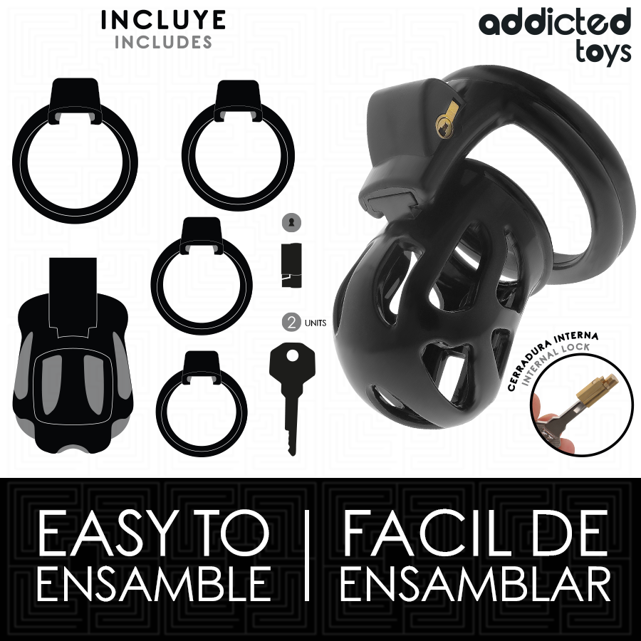 ADDICTED TOYS LOCKED - GABBIA PER PENE SILENZIOSA 7,5 CM – Gabbie per pene BDSM – foto 4