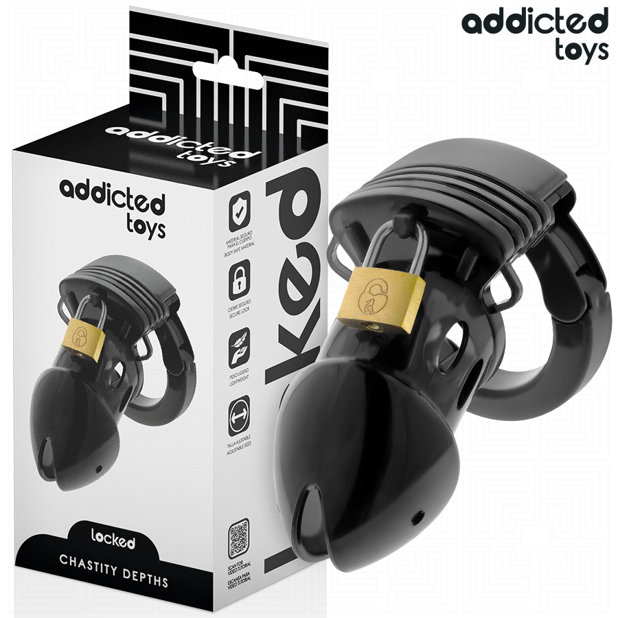 ADDICTED TOYS BLOCCATO - GABBIA PER PENE PROFONDA DI CASTITÀ 7,5 CM – Gabbie per pene BDSM
