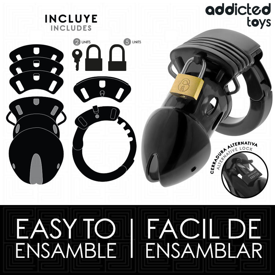 ADDICTED TOYS BLOCCATO - GABBIA PER PENE PROFONDA DI CASTITÀ 7,5 CM – Gabbie per pene BDSM – foto 4