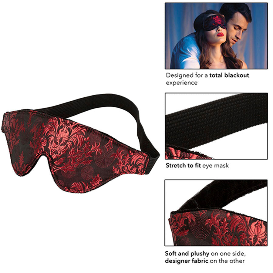 CALEXOTICS - SCANDAL MASCHERA OCCHI OPACA CON DETTAGLI ROSSI – Maschere intere – foto 3