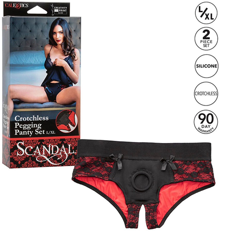 CALEXOTICS - SCANDALO SET DI SLIP SENZA CAVALLO CON DILDO TAGLIA L/XL – Moda BDSM – foto 7