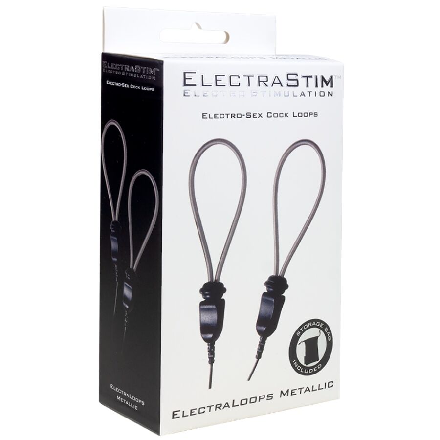 ELECTRASTIM - ELECTRALOOPS E-STIM ANELLI PER PENE IN METALLO REGOLABILI – Anelli per pene in metallo BDSM – foto 2