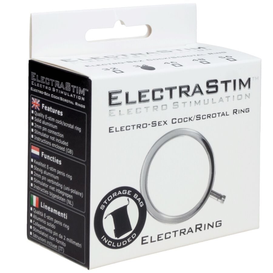 ELECTRASTIM - ANELLO PER PENE IN METALLO ELECTRARINGS 32 MM – Anelli per pene in metallo BDSM – foto 3