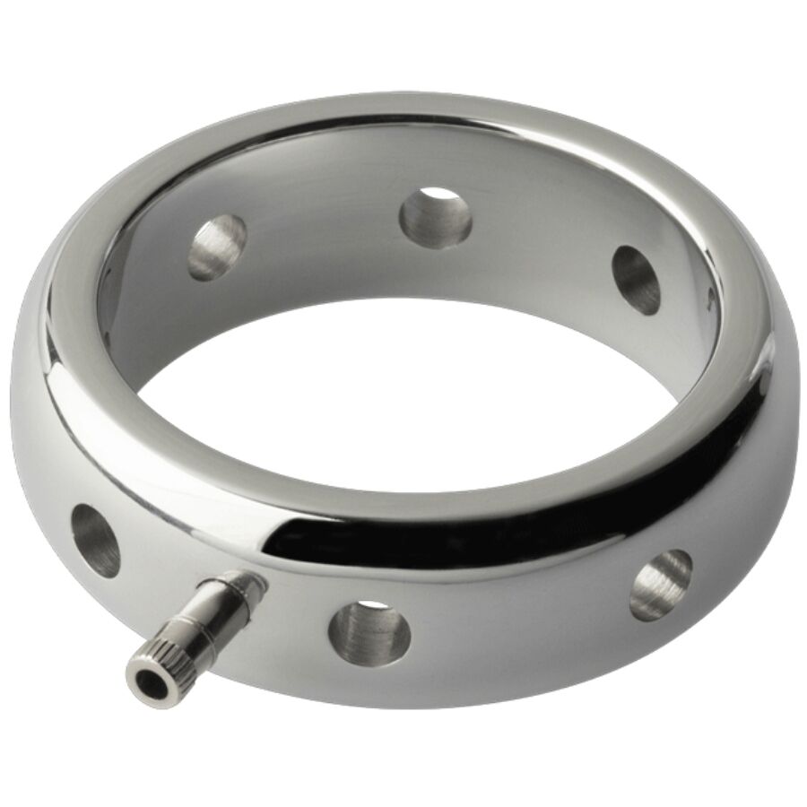 ELECTRASTIM - ANELLO ELETTROMAGNETICO PER PENE IN METALLO PRESTIGE 50 MM – Anelli per pene in metallo BDSM – foto 2