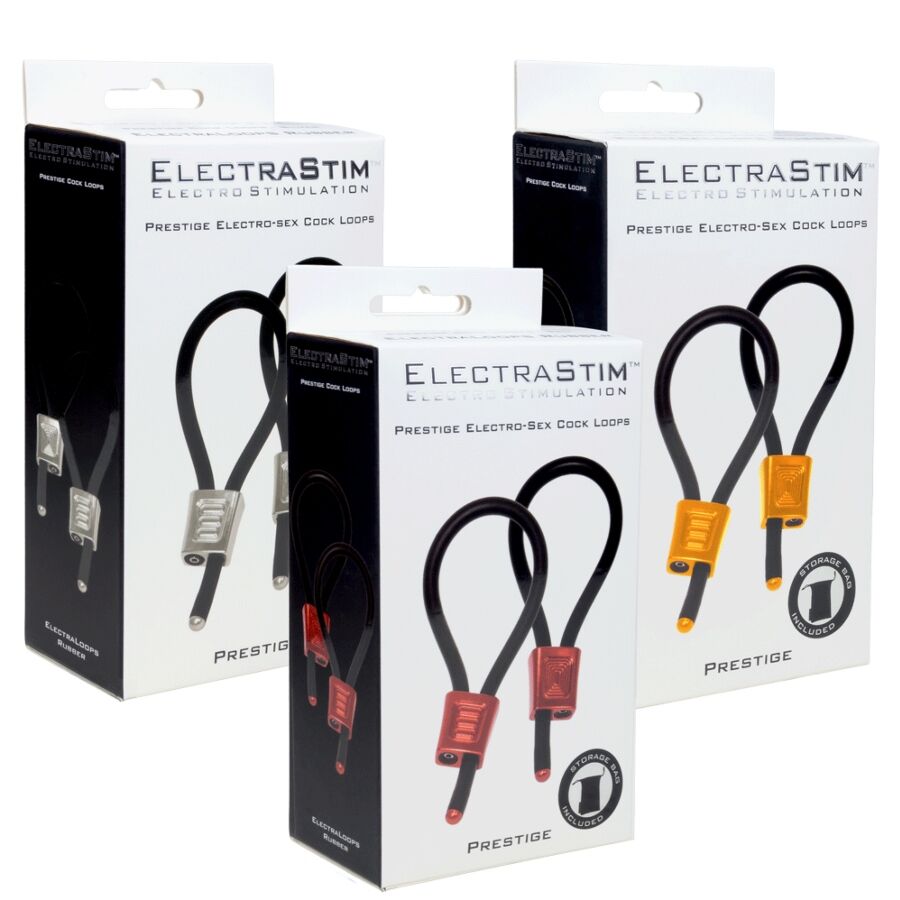 ELECTRASTIM - PRESTIGE ELECTRA LOOPS ANELLI PER IL PENE REGOLABILI ROSSI – Elettrostimolazione BDSM – foto 4