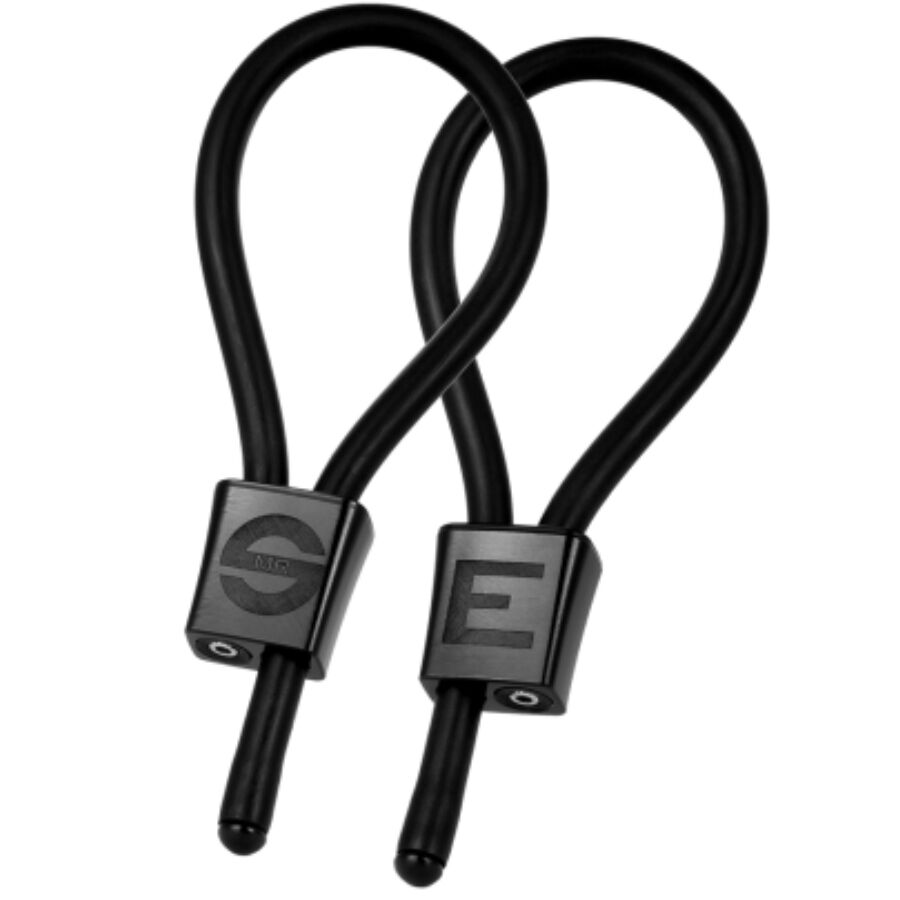ELECTRASTIM - PRESTIGE ELECTRA LOOPS ANELLI PER IL PENE REGOLABILI NERI – Elettrostimolazione BDSM