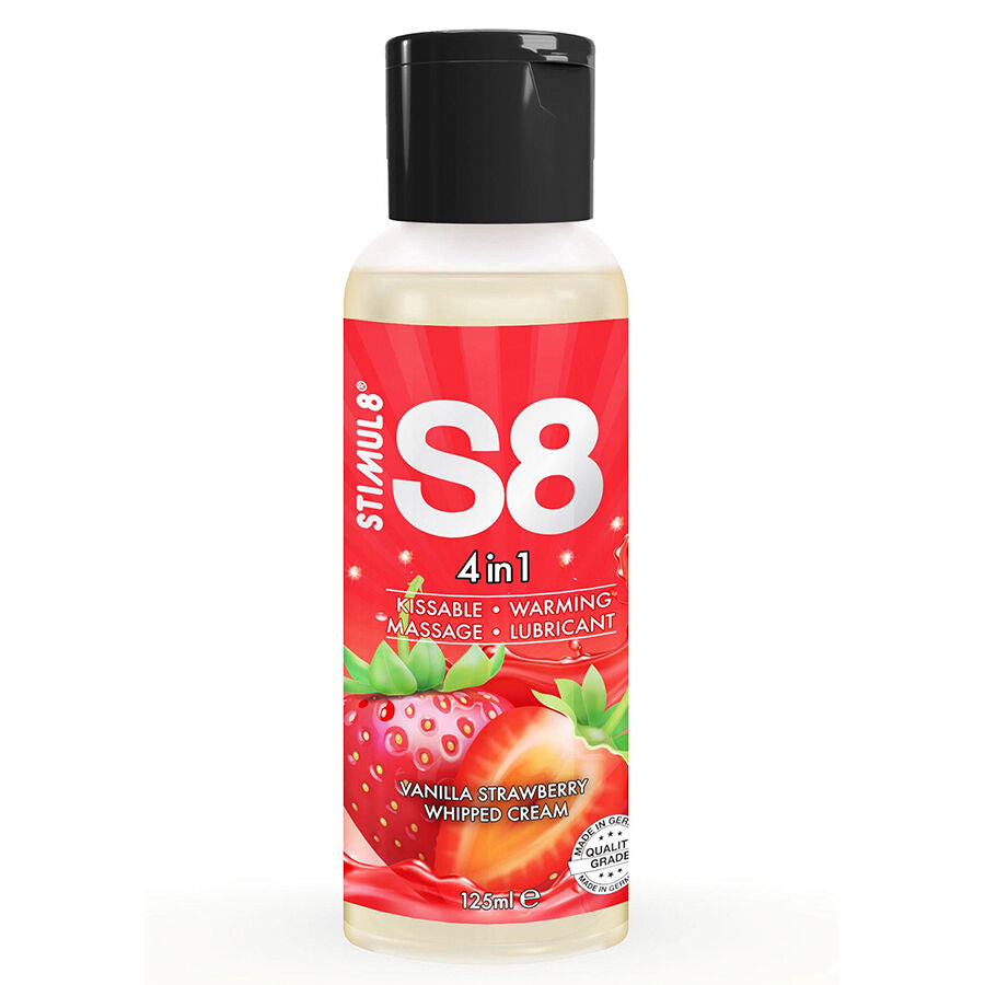 STIMUL8 - S8 LUBRIFICANTE 4 IN 1 AL DESSERT ALLA FRAGOLA 125 ML – Con sapori deliziosi