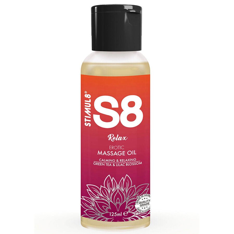 STIMUL8 - S8 RELAX OLIO PER MASSAGGI AL TÈ VERDE 125 ML – Oli Aromatizzati