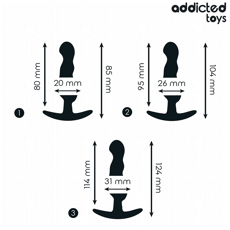 ADDICTED TOYS - SET DI 3 TAPPI ANALI MODELLO 1 – Tappi anali – foto 4