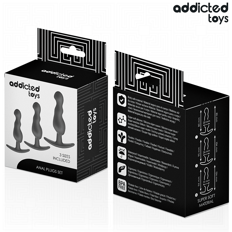 ADDICTED TOYS - SET DI 3 TAPPI ANALI MODELLO 1 – Tappi anali – foto 7
