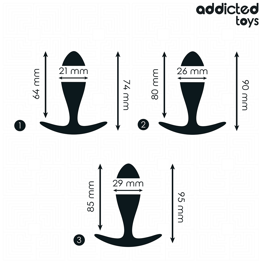 ADDICTED TOYS - SET DI 3 TAPPI ANALI MODELLO 2 – Tappi anali – foto 4
