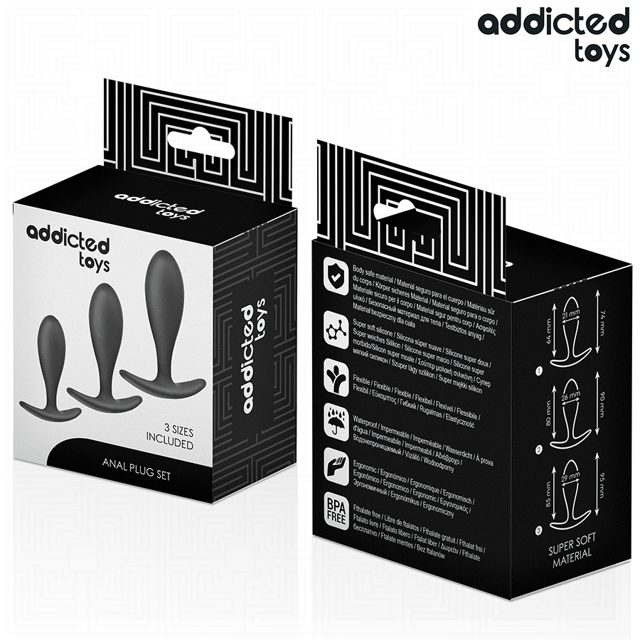 ADDICTED TOYS - SET DI 3 TAPPI ANALI MODELLO 2 – Tappi anali – foto 7