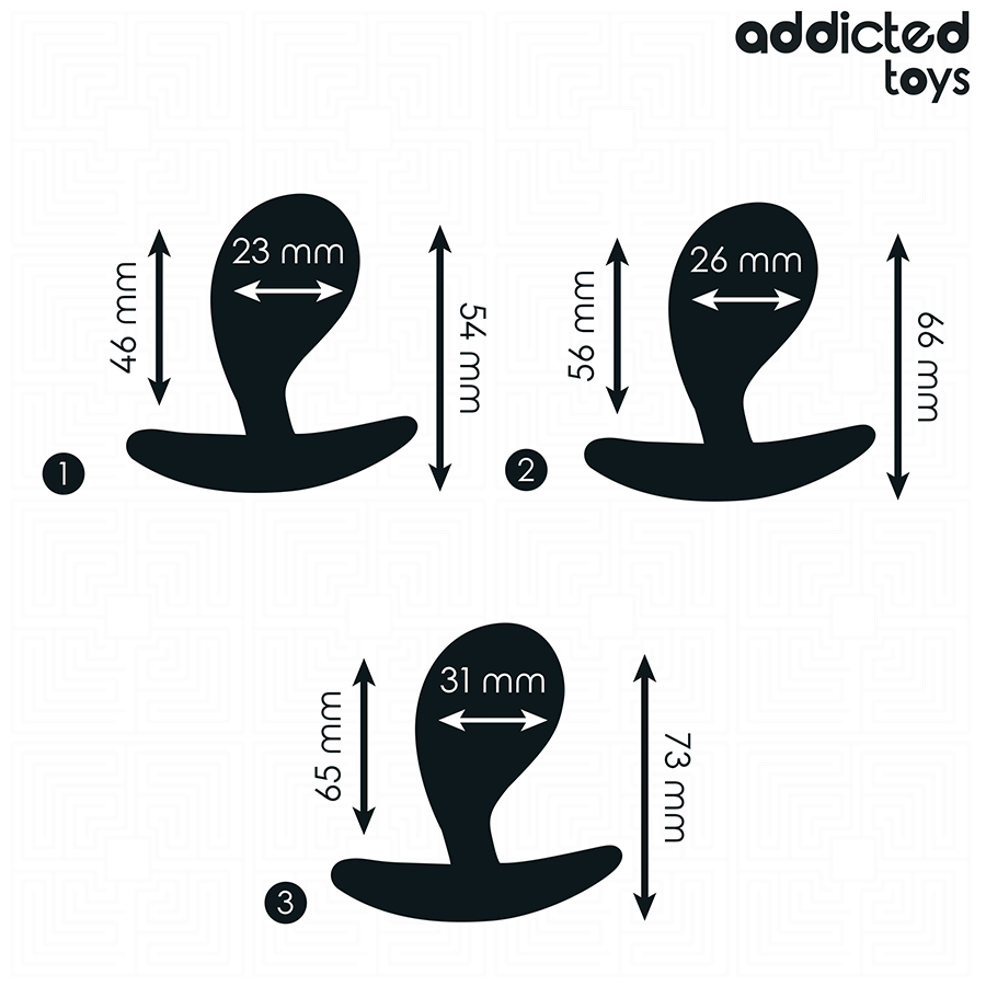 ADDICTED TOYS - SET DI 3 TAPPI ANALI MODELLO 3 – Tappi anali – foto 4
