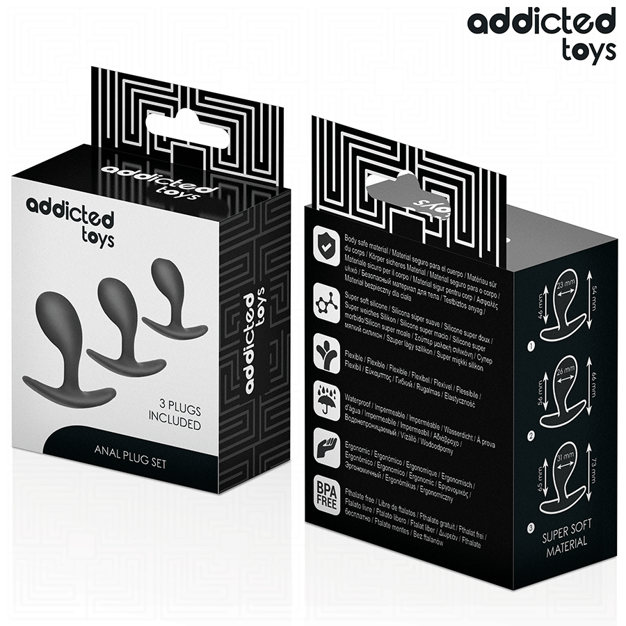 ADDICTED TOYS - SET DI 3 TAPPI ANALI MODELLO 3 – Tappi anali – foto 7