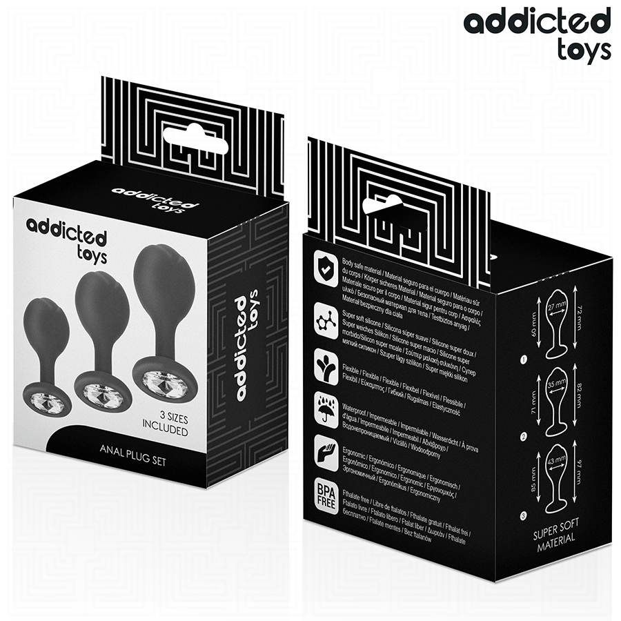 ADDICTED TOYS - SET DI 3 TAPPI ANALI CON GIOIELLO – Tappi anali – foto 7