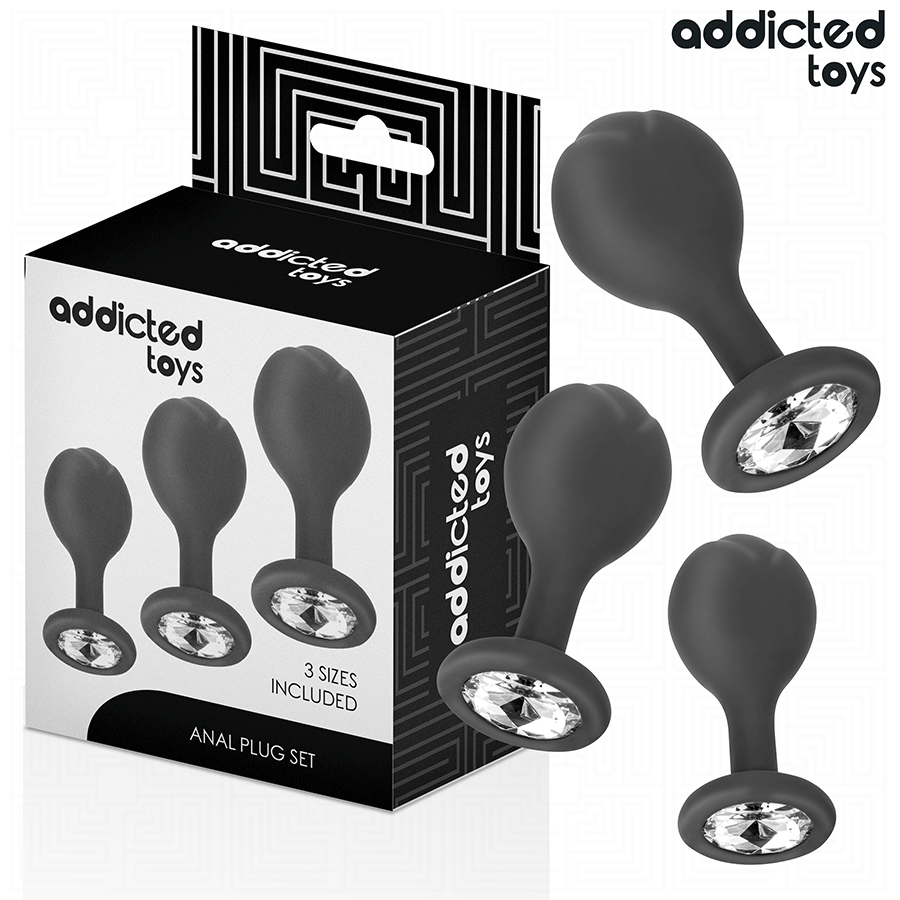 ADDICTED TOYS - SET DI 3 TAPPI ANALI CON GIOIELLO – Tappi anali – foto 2