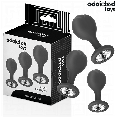 ADDICTED TOYS - SET DI 3 TAPPI ANALI CON GIOIELLO – Tappi anali – foto 2
