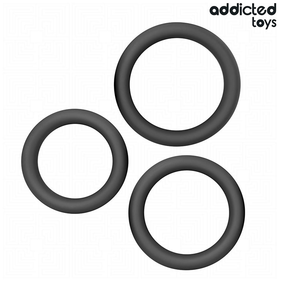 ADDICTED TOYS - SET DI ANELLI PIATTI IN SILICONE – Tappi anali