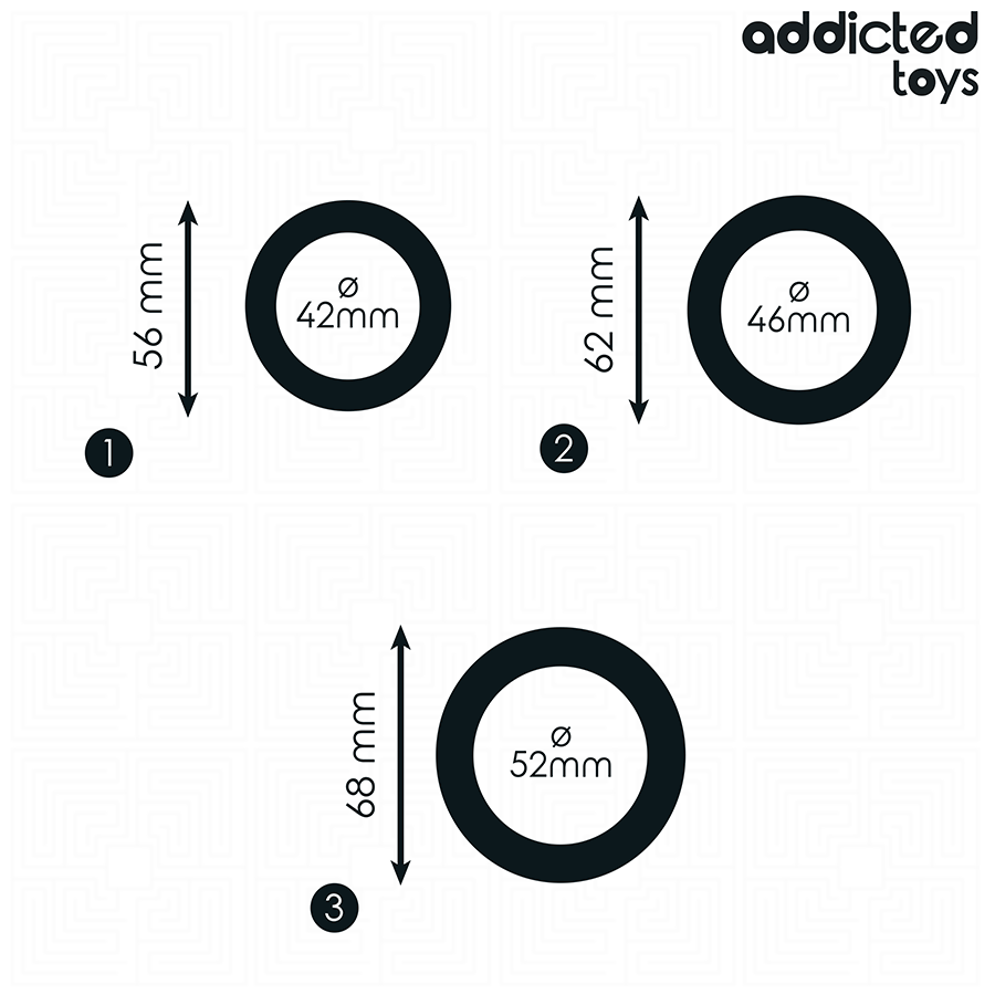 ADDICTED TOYS - SET DI ANELLI PIATTI IN SILICONE – Tappi anali – foto 5